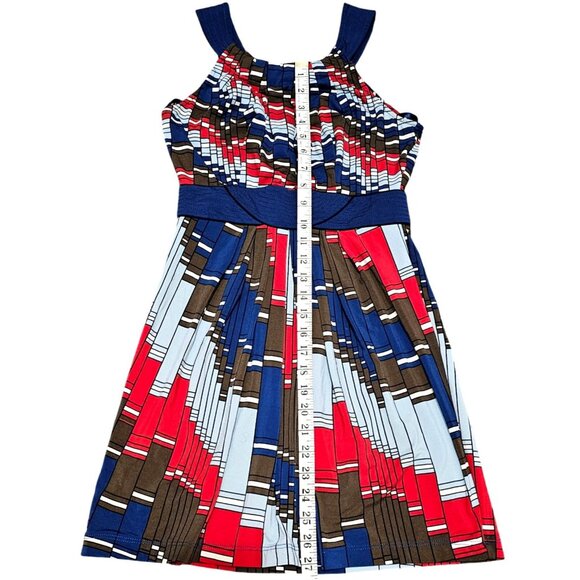 BCBG Max Azria XS Multicolor Geometric Print Sleeveless Dress - Picture 7 of 9